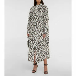 Alaïa Leopard-print Cotton Shirt Dress
