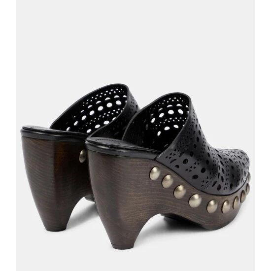 Alaïa Le Sabot Leather Mules - Image 2