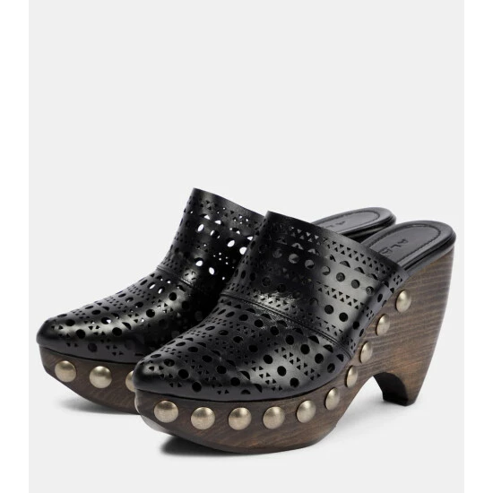 Alaïa Le Sabot Leather Mules - Image 4