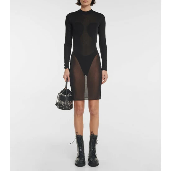 Alaïa Embellished Leather Combat Boots