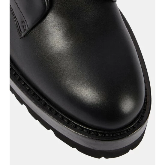 Alaïa Embellished Leather Combat Boots - Image 5