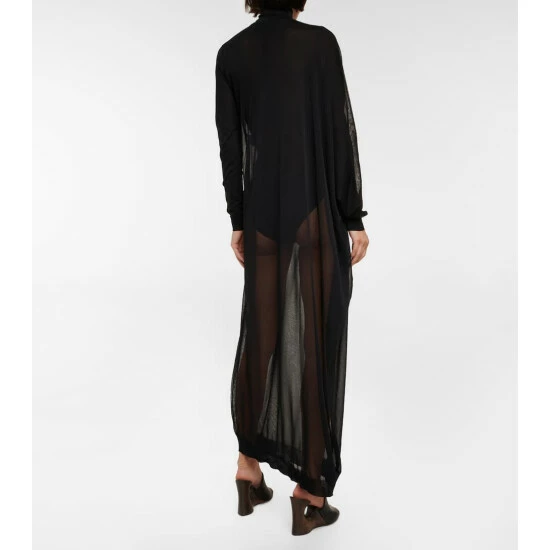 Alaïa Sheer High-neck Maxi Dress - Image 2