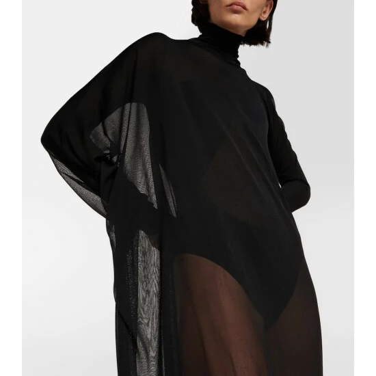 Alaïa Sheer High-neck Maxi Dress - Image 3