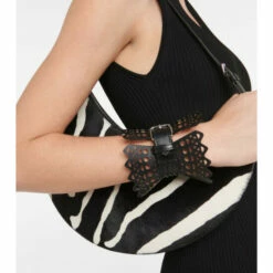 Alaïa Laser-cut Leather Bracelet