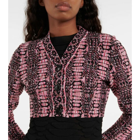 Alaïa Jacquard Cropped Cardigan - Image 3
