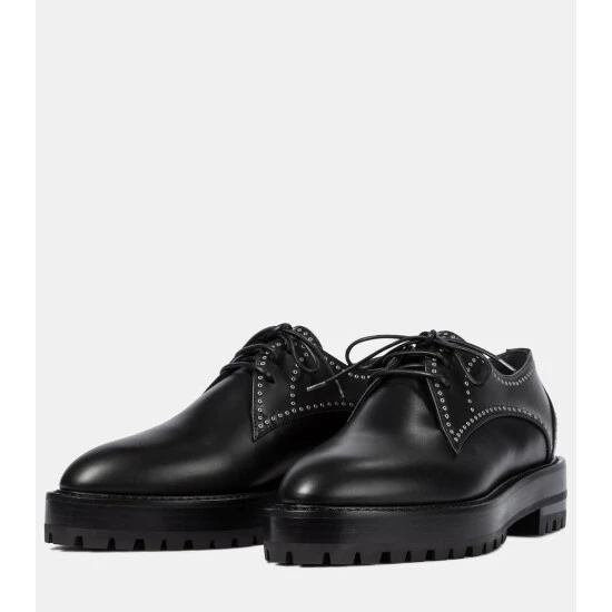 Alaïa Studded Leather Derby Shoes - Image 4