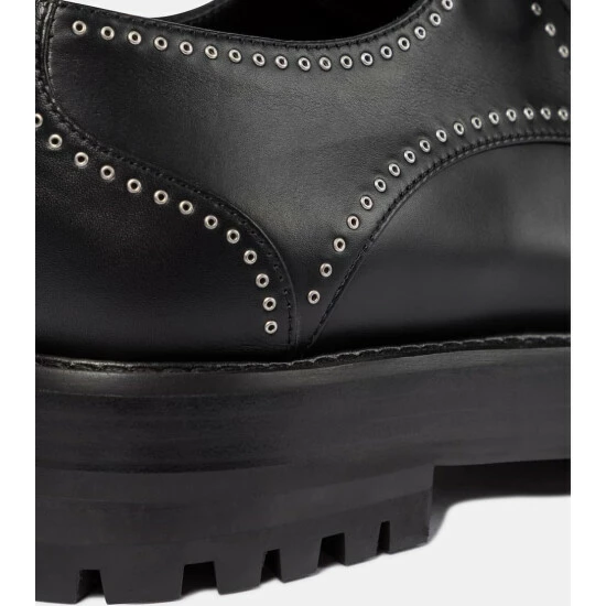 Alaïa Studded Leather Derby Shoes - Image 5