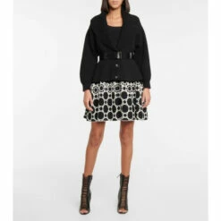 Alaïa Wool And Cashmere Peplum Cardigan