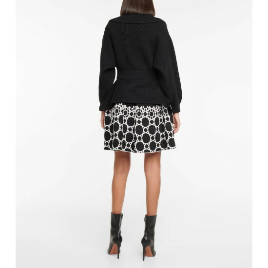 Alaïa Wool And Cashmere Peplum Cardigan - Image 2