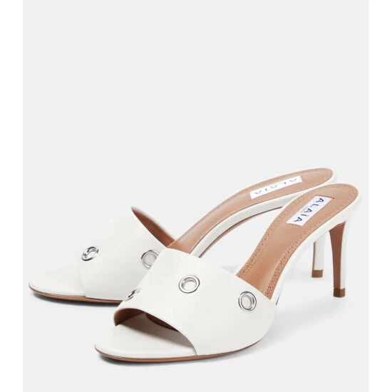 Alaïa Oeillets Embellished Leather Sandals - Image 4