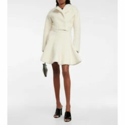 Alaïa Cropped Alpaca And Cotton Jacket