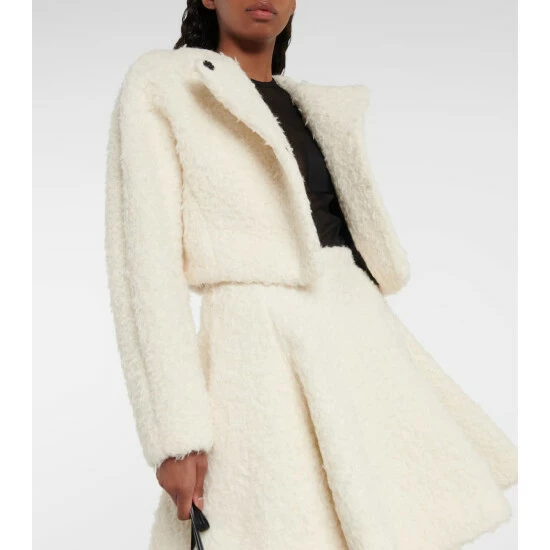 Alaïa Cropped Alpaca And Cotton Jacket - Image 4