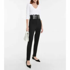 Alaïa High-rise Stirrup Wool Pants