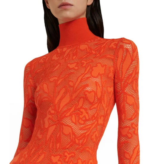 Alaïa Lace Turtleneck Maxi Dress - Image 3