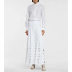 Alaïa Cotton-blend Poplin Shirt