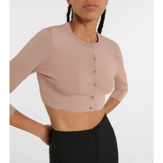 Alaïa Cropped Knit Cardigan - Image 3