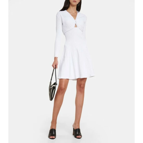 Alaïa Compact-knit Cropped Cardigan