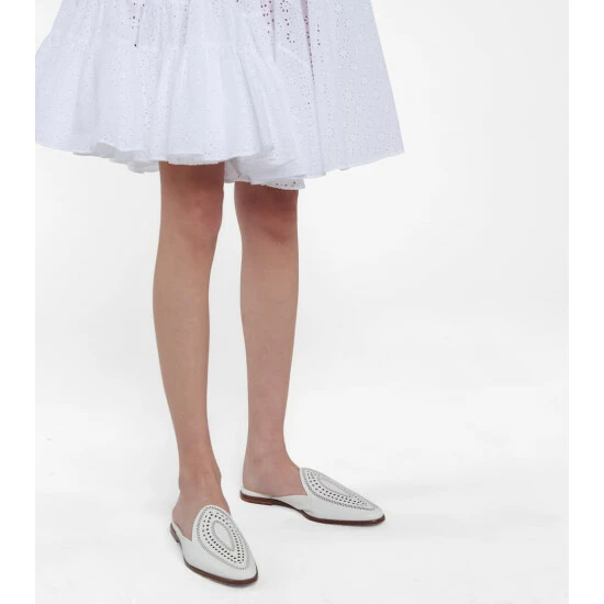 Alaïa Leather Slippers - Image 3