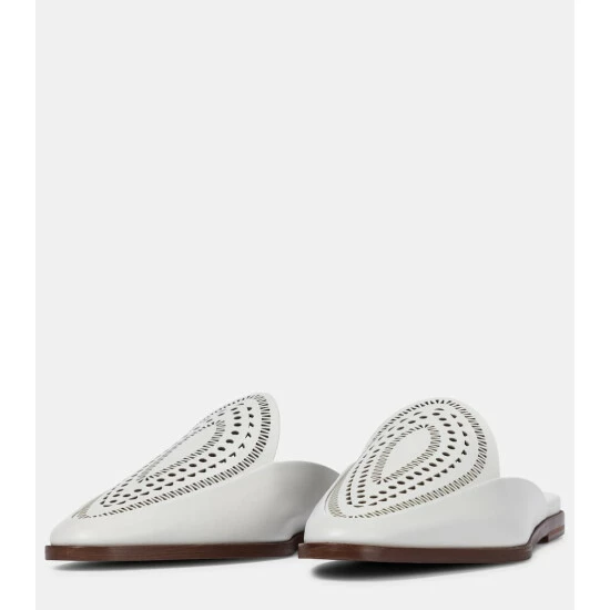Alaïa Leather Slippers - Image 4