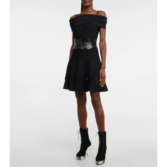 Alaïa Suede Lace-up Platform Boots