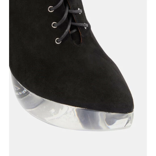 Alaïa Suede Lace-up Platform Boots - Image 5