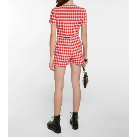 Alaïa High-rise Checked Shorts - Image 2
