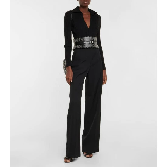 Alaïa Ribbed-knit Bodysuit