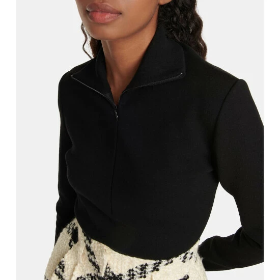 Alaïa High-neck Wool-blend Top - Image 3