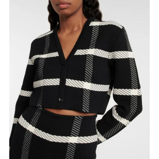 Alaïa Checked Wool-blend Cardigan - Image 3