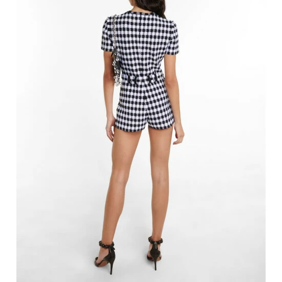 Alaïa Checked Jacquard Playsuit - Image 2