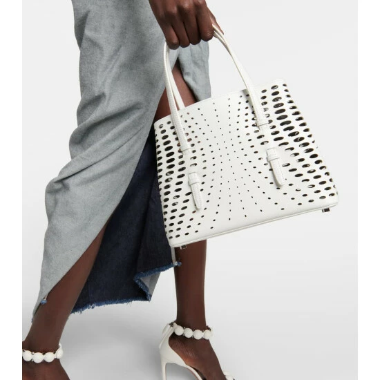 Alaïa Le Mina 25 Small Leather Tote Bag