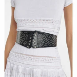 Alaïa Embellished Leather Belt