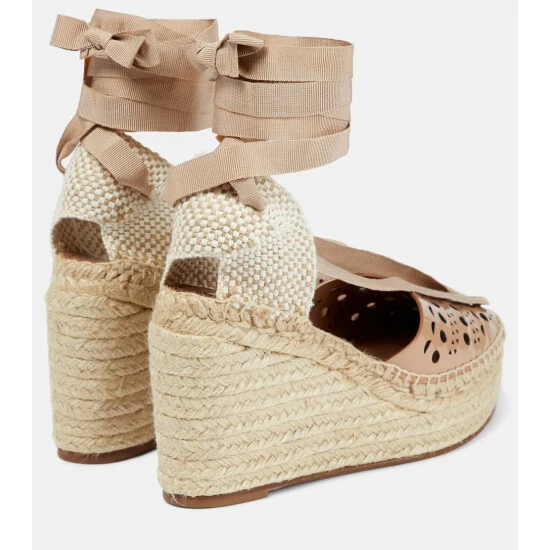 Alaïa Laser-cut Espadrille Wedges - Image 2