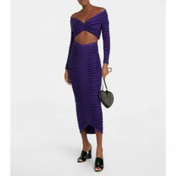 Alaïa Ruched Maxi Skirt