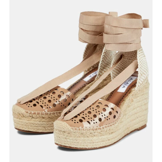 Alaïa Laser-cut Espadrille Wedges - Image 4