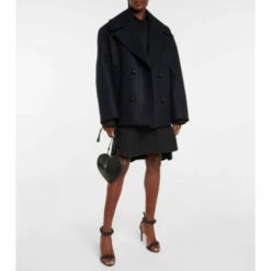 Alaïa Double-breasted Wool Peacoat