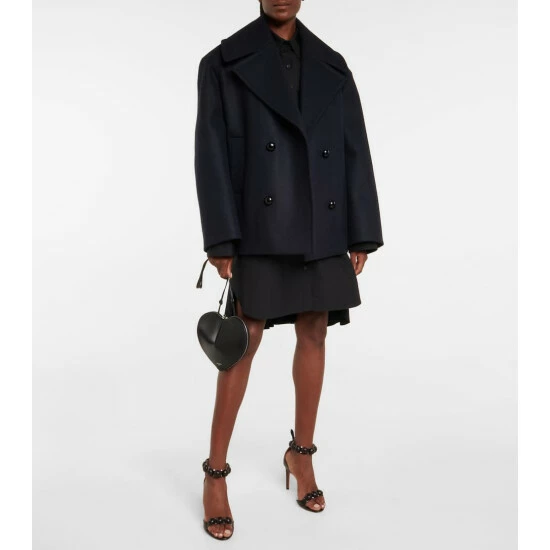 Alaïa Double-breasted Wool Peacoat