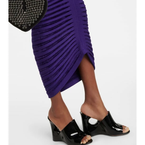 Alaïa Ruched Maxi Skirt - Image 4