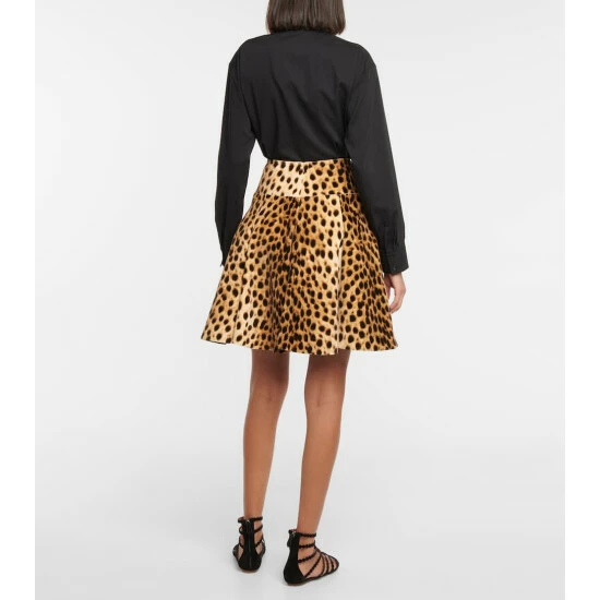 Alaïa Cheetah-print Velvet Miniskirt - Image 2