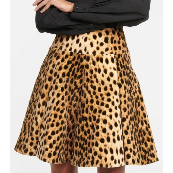 Alaïa Cheetah-print Velvet Miniskirt - Image 3