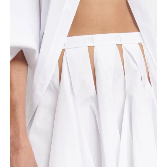 Alaïa High-rise Cutout Cotton Miniskirt - Image 4