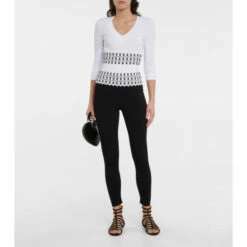 Alaïa Jacquard Knit High-rise Leggings