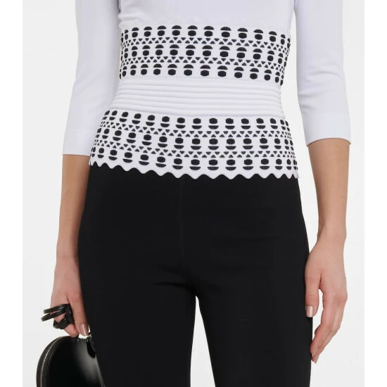 Alaïa Jacquard Knit High-rise Leggings - Image 3