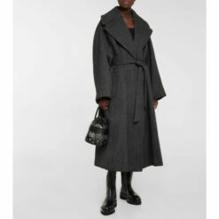 Alaïa Herringbone Wrap Coat