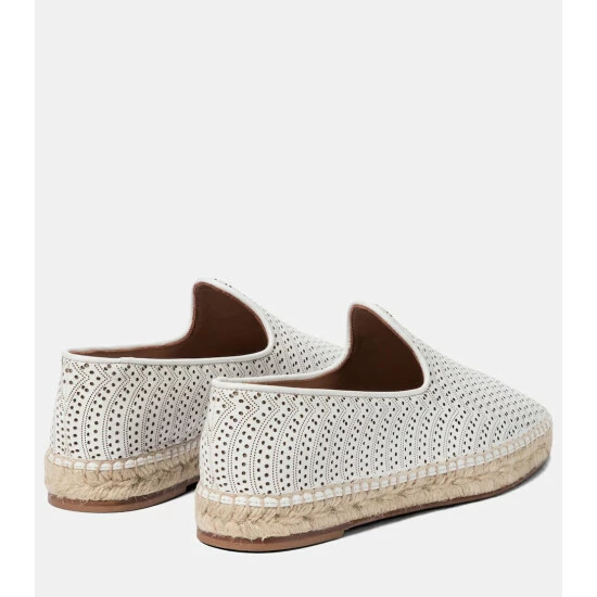 Alaïa Laser-cut Leather Espadrilles - Image 2