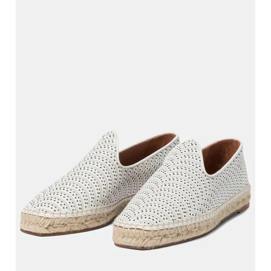 Alaïa Laser-cut Leather Espadrilles - Image 4