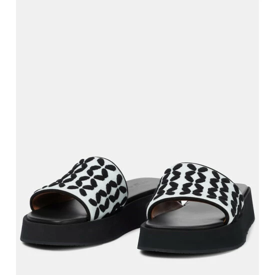 Alaïa Knit Platform Sandals - Image 4