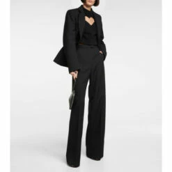 Alaïa Keyhole Virgin Wool Cropped Sweater