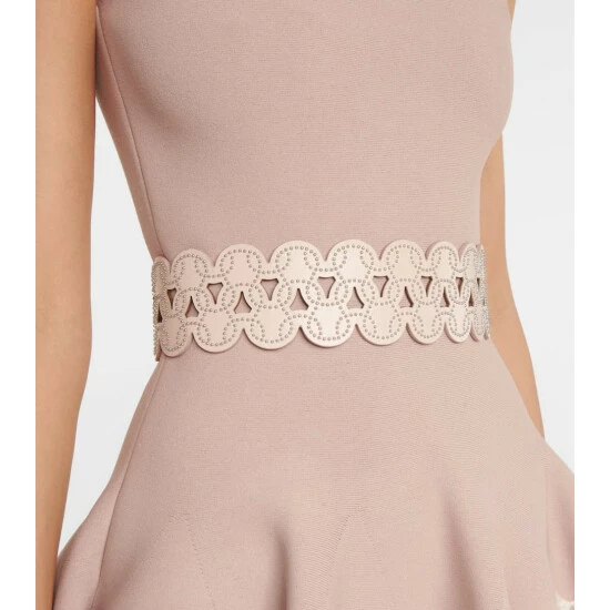 Alaïa Embellished Laser-cut Leather Belt