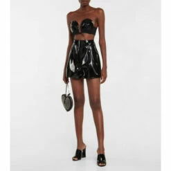 Alaïa Faux Leather Shorts